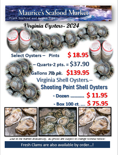 Oysters prices