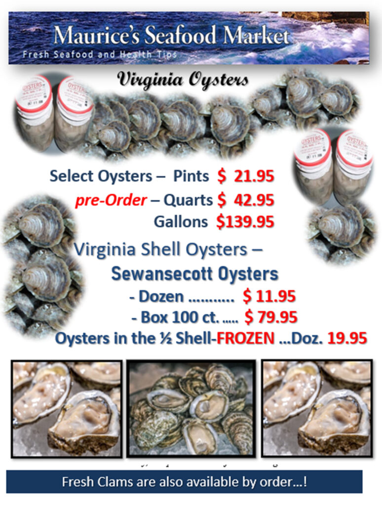 Oysters, Virginia Oysters